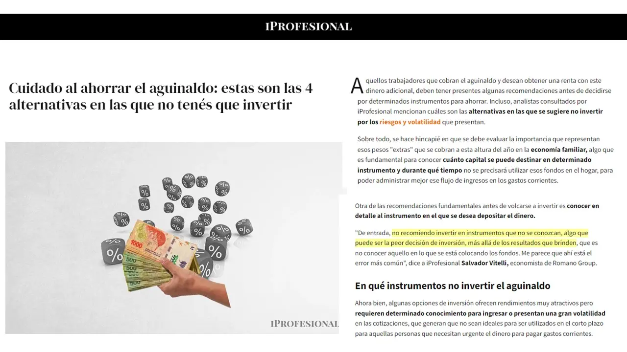 ahorrar o invertir el aguinaldo en argentina - Cómo administrar tu aguinaldo