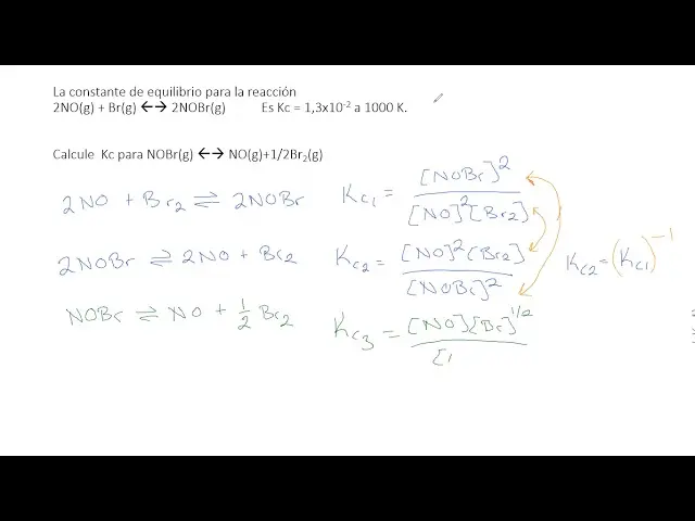 constante de equilibrio inversa - Cómo calcular el kp