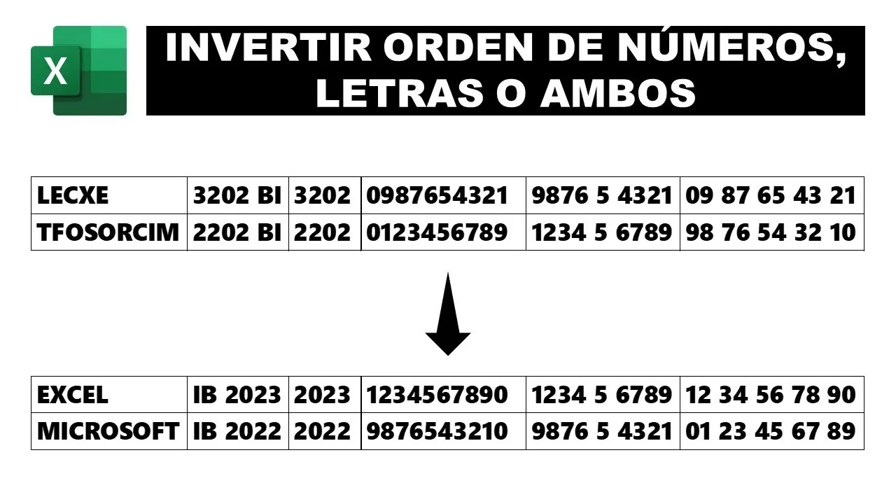 invertir numeros en excel - Cómo poner los números al revés en Excel