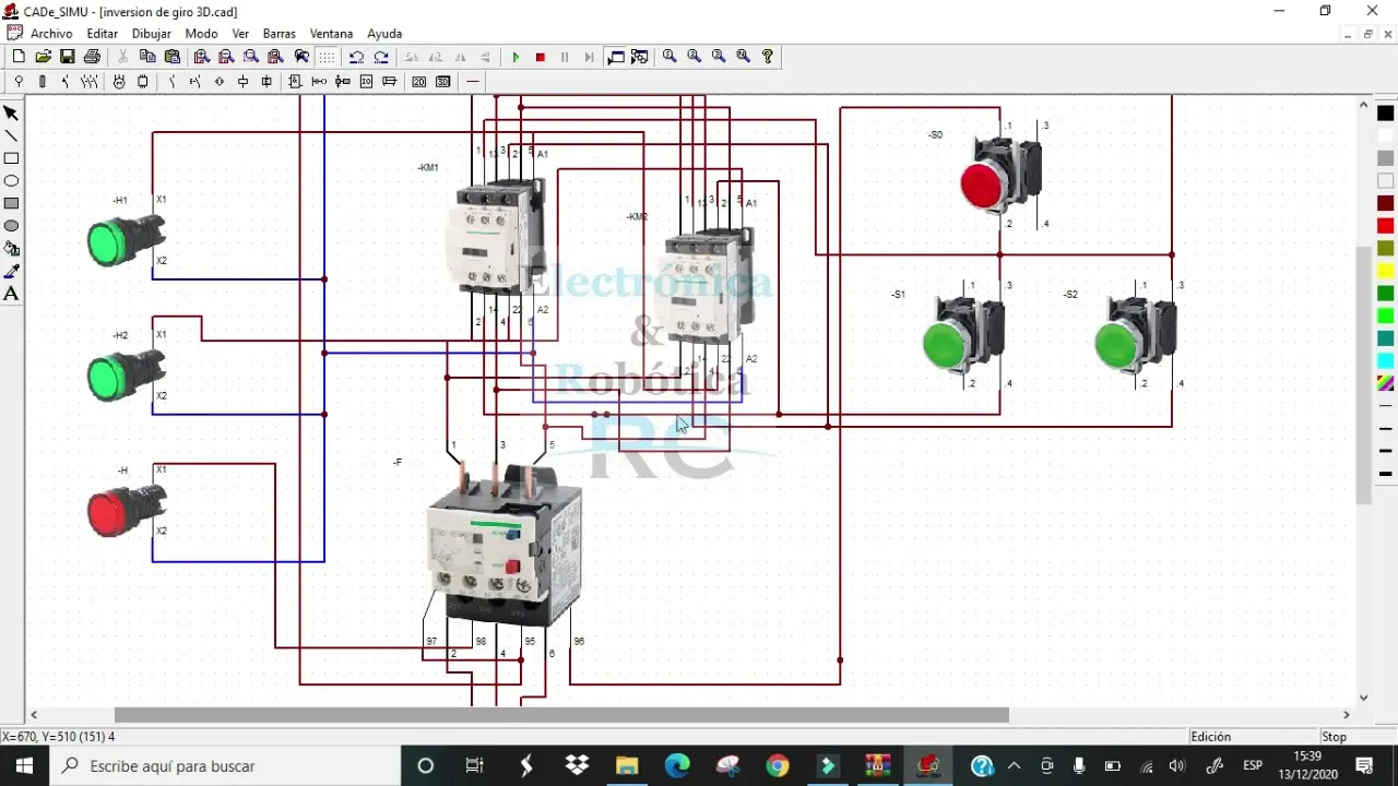 Arranque de Motores Trifásicos: Técnicas, Protección y Control - Cómo reducir la corriente de arranque de un motor trifásico cade simu motor trifasico inversion arranque - Cómo reducir la corriente de arranque de un motor trifásico