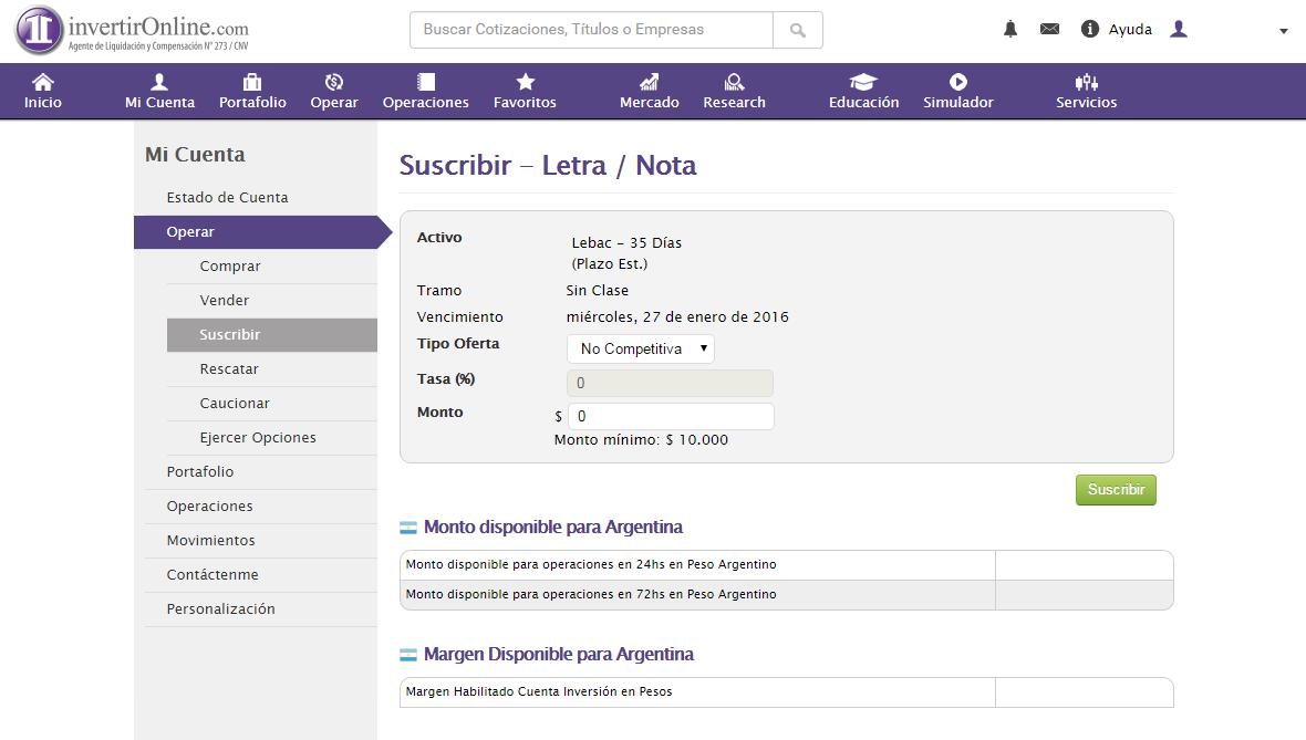 compra de lebac inversion minima - Cómo se compran Lebacs