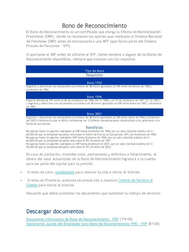 cuando se liquida el bono de reconocimiento - Cómo se paga el Bono de reconocimiento