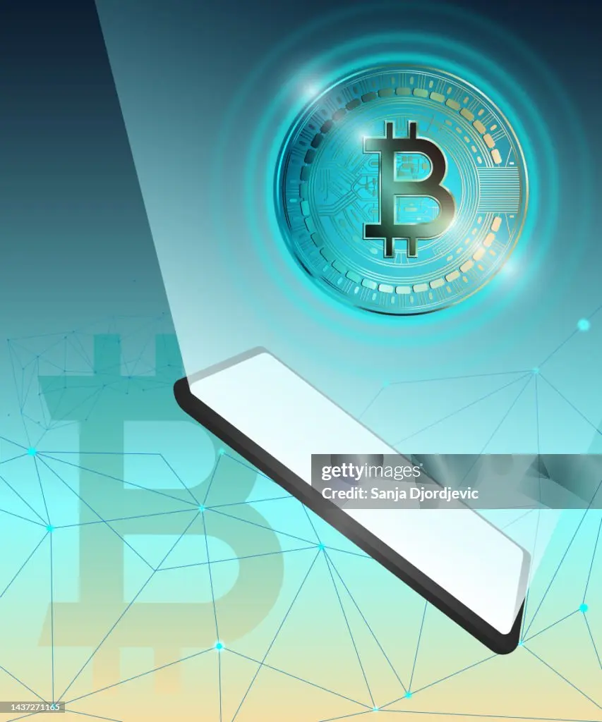 celular proyectando bitcoin - Cómo usar tu teléfono para minar bitcoin