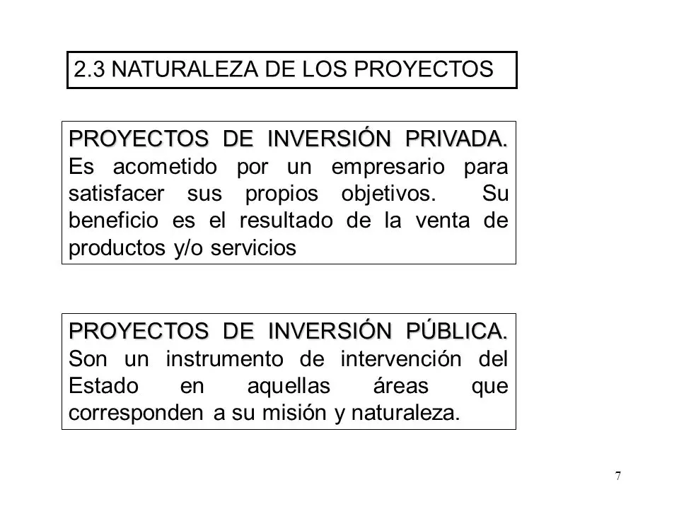naturaleza de un proyecto de inversion - Cuál es la naturaleza de un proyecto