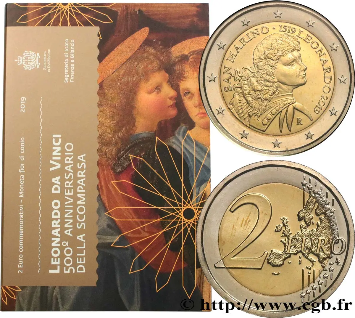 2 euro san marino 2019 leonardo da vinci - Cuántas estrellas tiene la moneda de 2 euros