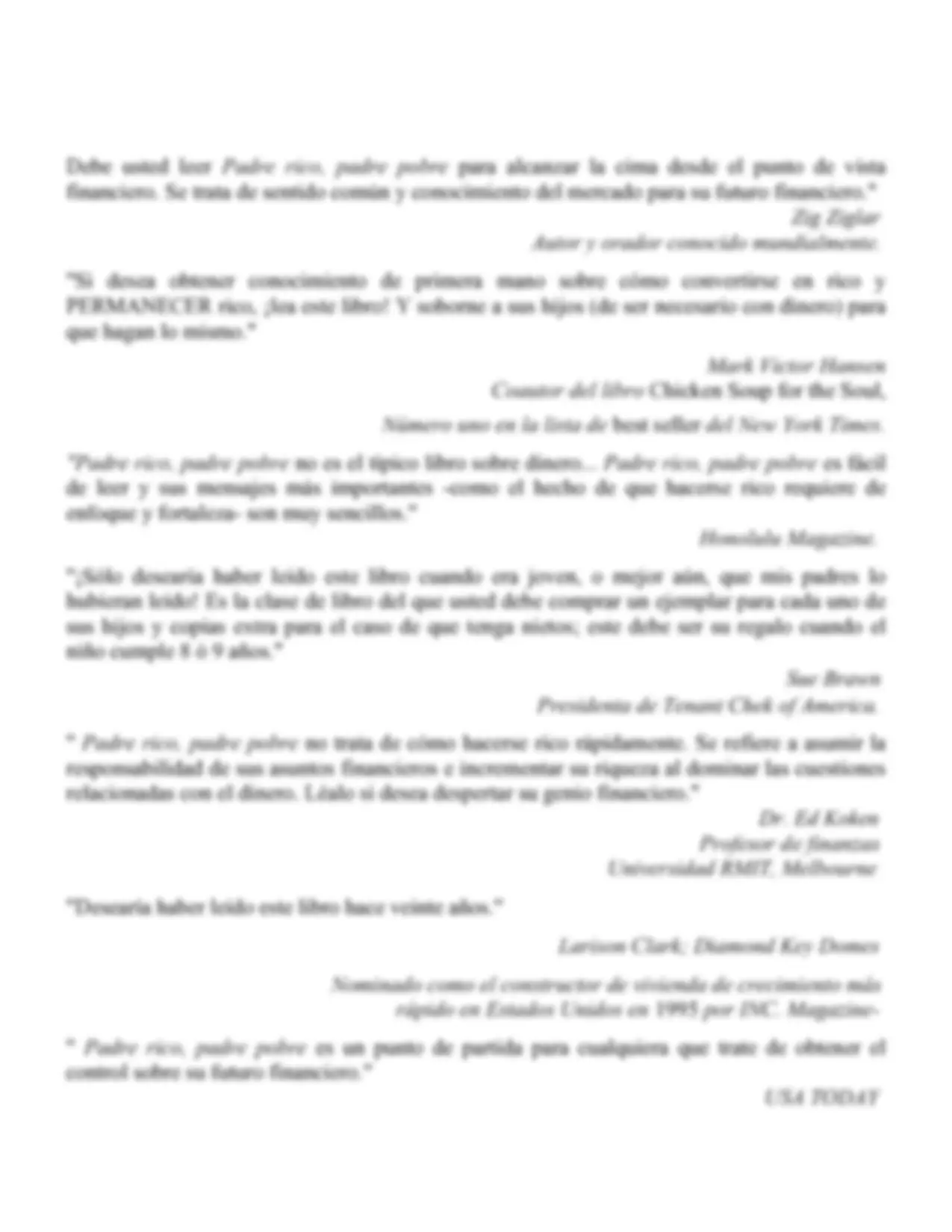 Padre Rico Padre Pobre: Un libro de finanzas personales de Robert Kiyosaki - Cuántas hojas tiene Padre Rico Padre Pobre doctor ed koken profesor de finanzas - Cuántas hojas tiene Padre Rico Padre Pobre