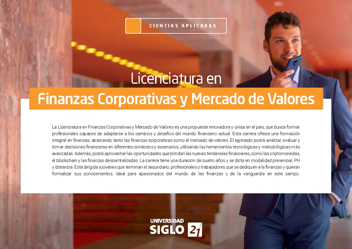 nuevas carrera de finanzas del siglo 21 - Cuánto cuesta la universidad siglo 21 de 2024