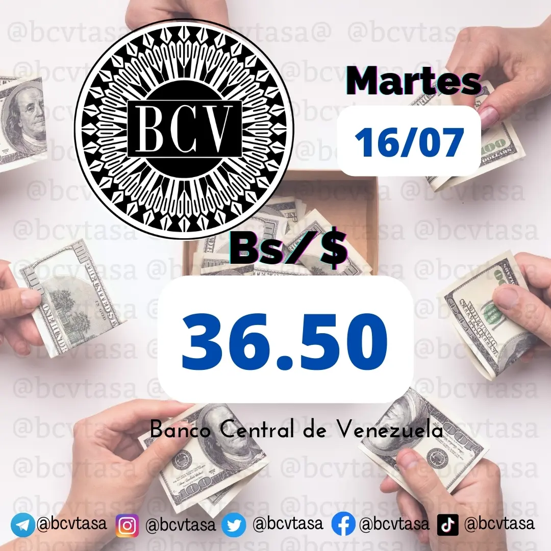 dolar banco central de venezuela - Cuánto está el dólar en Venezuela por el Banco Central de Venezuela