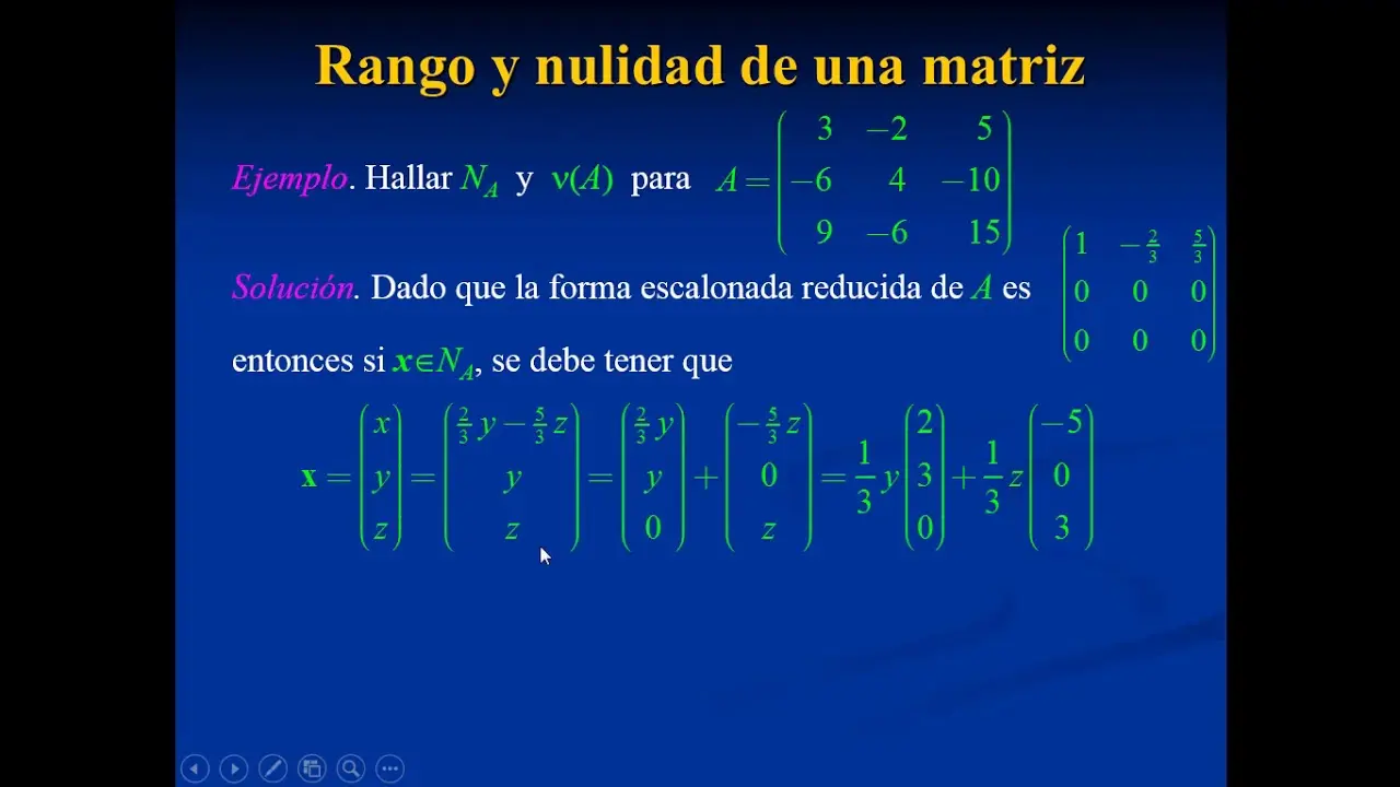 a es invertible si la nulidad es igual a cero - Por qué la nulidad de una matriz invertible es 0