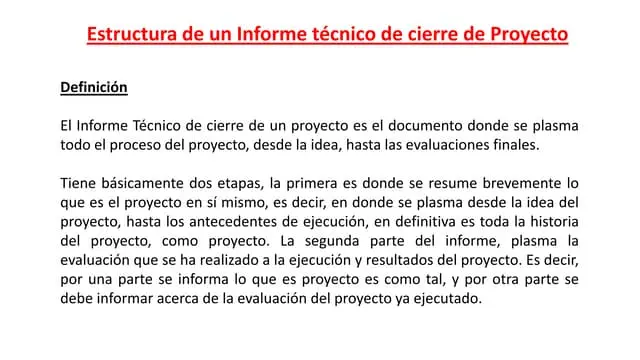 Cierre de Proyecto: Guía Completa para Informes Finales - Qué contiene un informe de cierre de proyecto cierre informe proyecto de inversion - Qué contiene un informe de cierre de proyecto