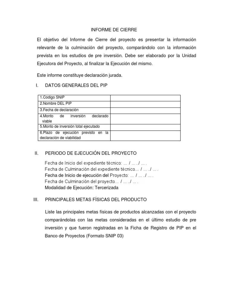 Cierre de Proyecto: Guía Completa para Informes Finales - Qué es el informe de cierre cierre informe proyecto de inversion - Qué es el informe de cierre