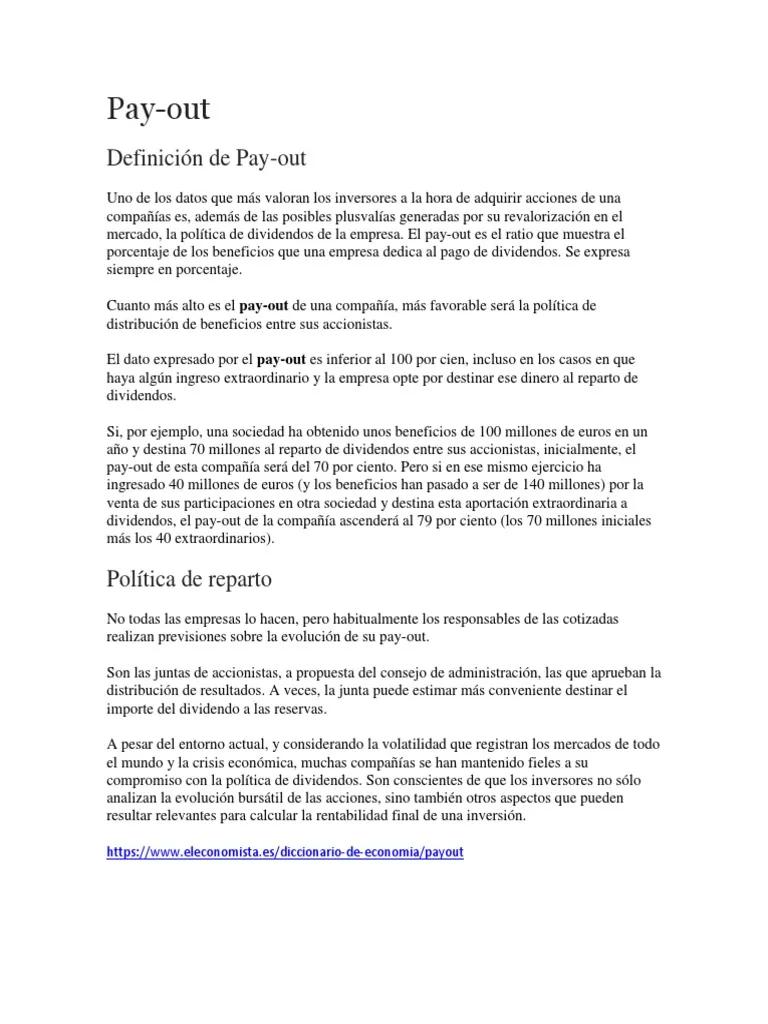 Payout: Definición y Significado en Finanzas - Qué es el payout en el trading payout definicion finanzas - Qué es el payout en el trading