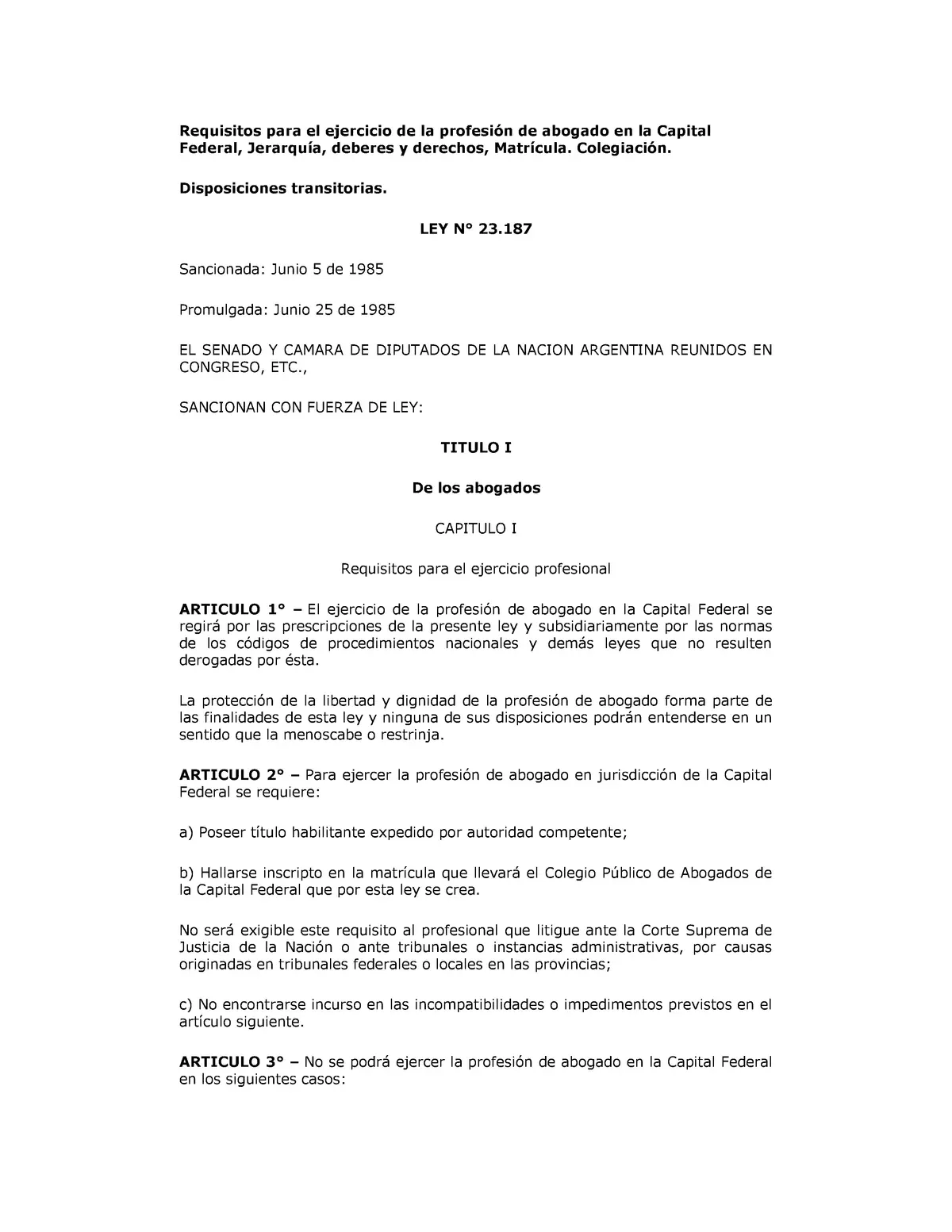 Bono Ley 23187: Una mirada a la obligatoriedad para los abogados en la Capital Federal - Qué es la ley 23187 bono ley 23187 - Qué es la ley 23187
