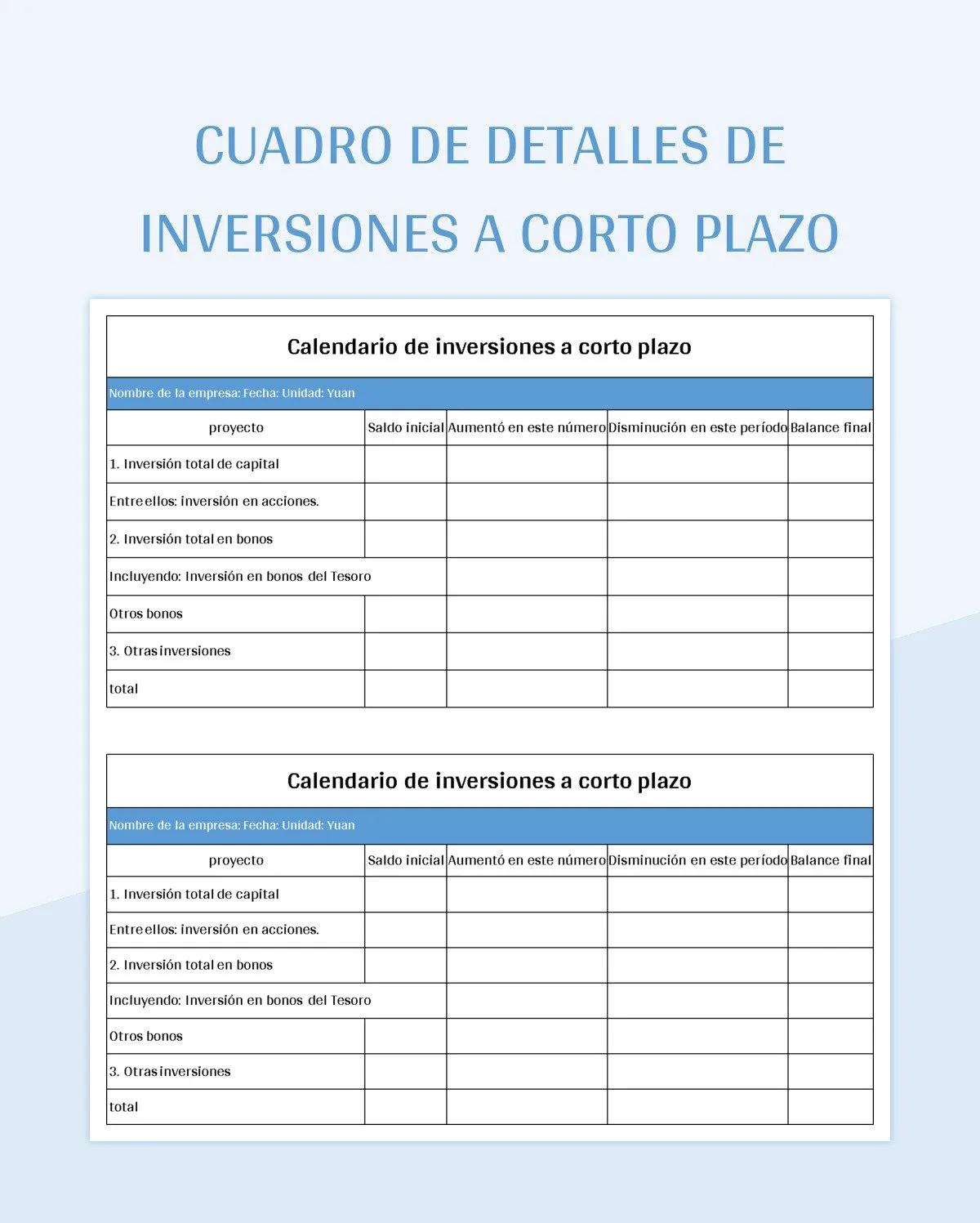 cronograma de inversion tabla - Qué es un cronograma de inversiones