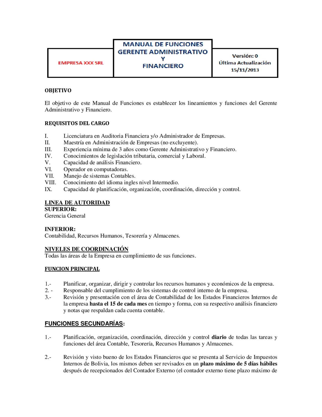 Manual de Misiones y Funciones para Gerentes de Administración y Finanzas: Guía Completa - Qué es un manual de misiones y Funciones manual de misiones y funciones gerente de administracion y finanzas - Qué es un manual de misiones y Funciones