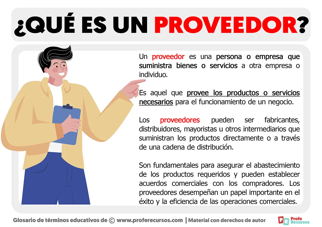 Definición de Proveedores en Finanzas - Qué es un proveedor en la economía definicion de proveedores en finanzas - Qué es un proveedor en la economía