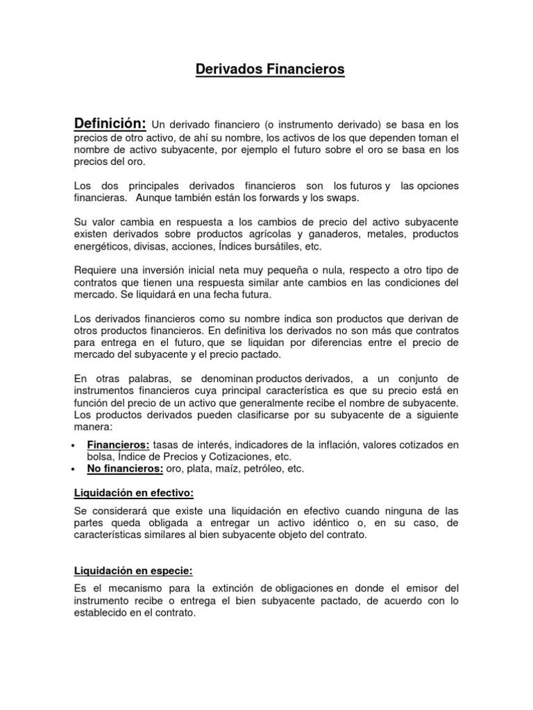 Contratos Derivados: Una Guía Completa para Entender sus Mecanismos y Riesgos - Qué es una operación financiera derivada finanzas contrato derivado - Qué es una operación financiera derivada