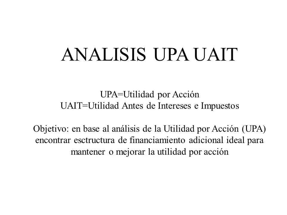 que es el upa en finanzas - Qué es UPA y para qué sirve