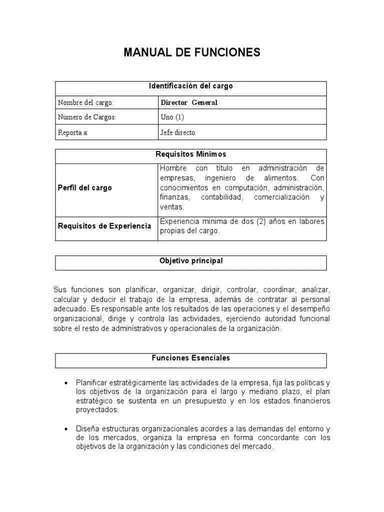 manual de funciones de administracion y finanzas - Qué hace el encargado de administración y finanzas