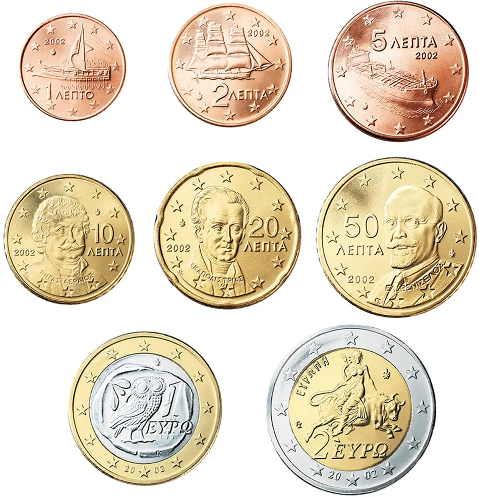 moneda griega antes del euro - Qué monedas había antes del euro en Grecia