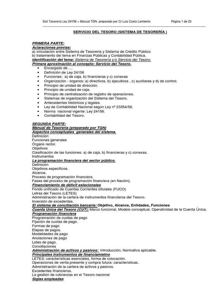 cuenta de inversion ley 24156 - Qué nos dice la ley 28112