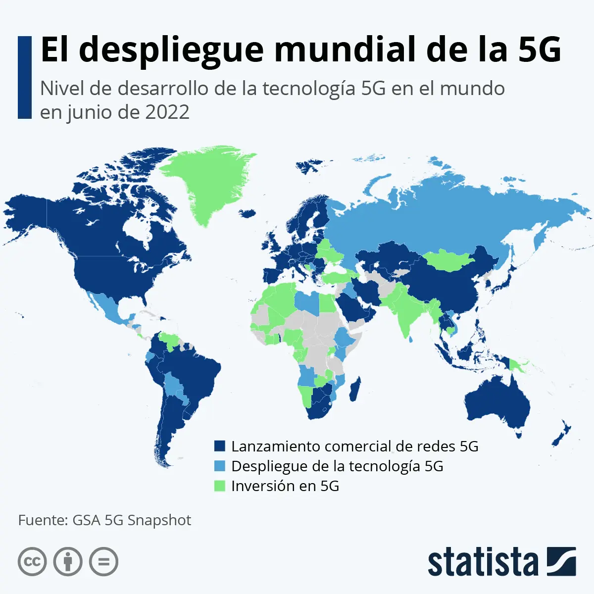 5g inversion global - Qué país tiene 5G