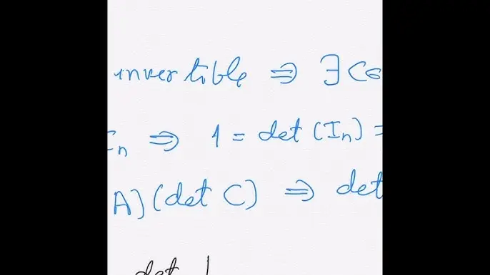 a es inversible si det a distinto se cero - Qué pasa si el determinante es distinto de 0