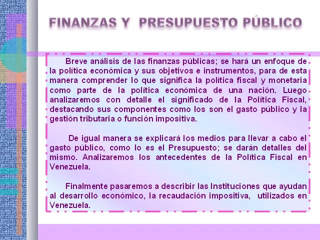 finanzas y presupuesto publico - Qué se entiende por presupuesto público