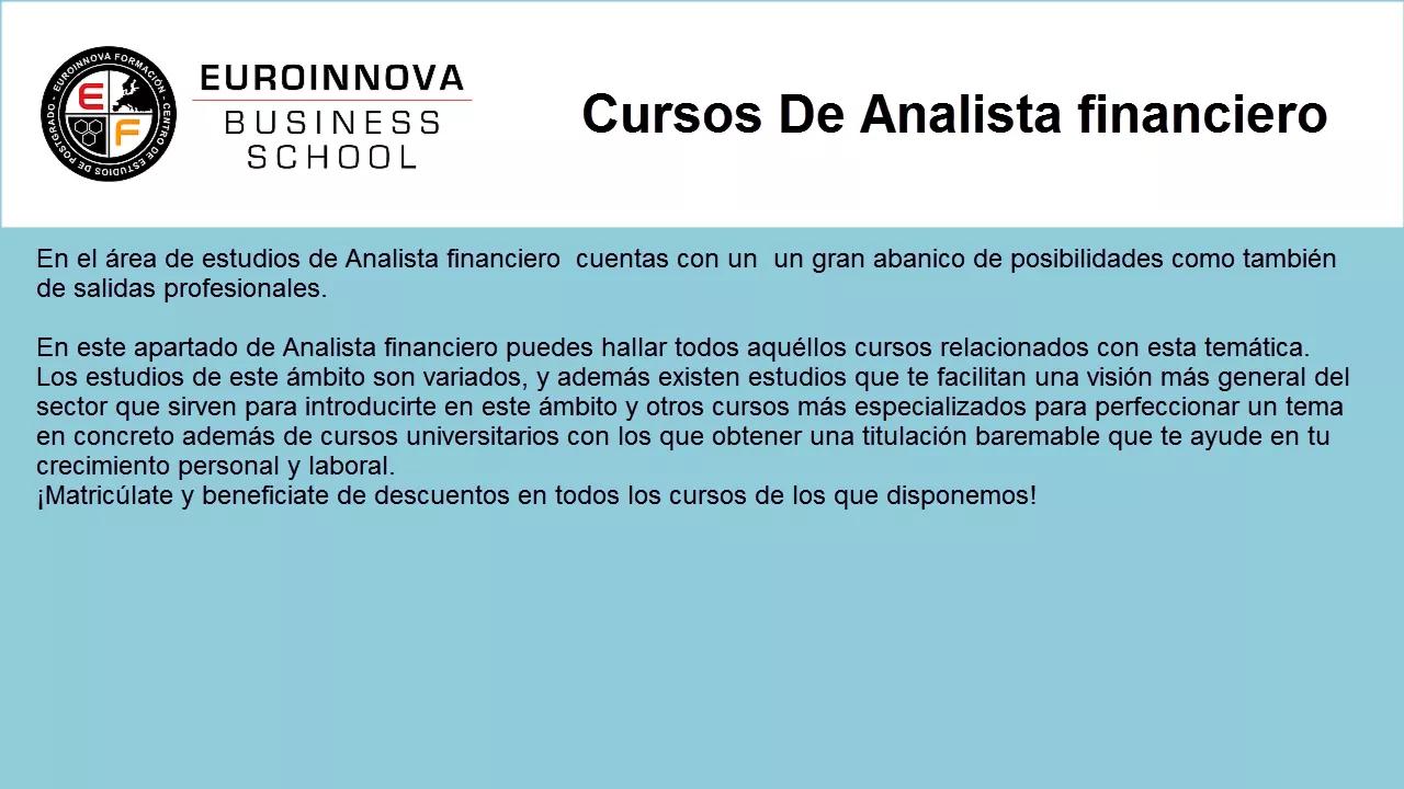 curso analista de finanzas - Qué se necesita para trabajar de analista financiero