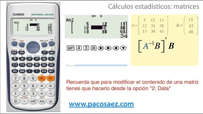 casio 570 inversa de matriz - Qué significa fx en las calculadoras Casio