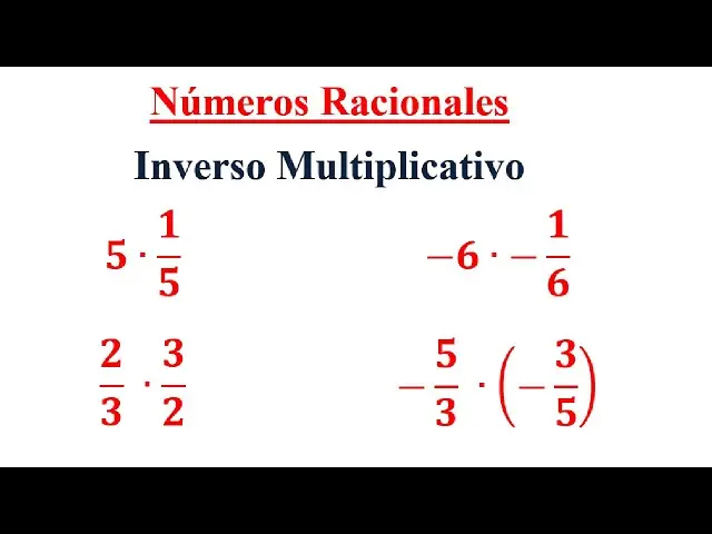 todos los numeros racionales tienen inverso multiplicativo - Qué signo tiene el inverso multiplicativo de un número racional negativo