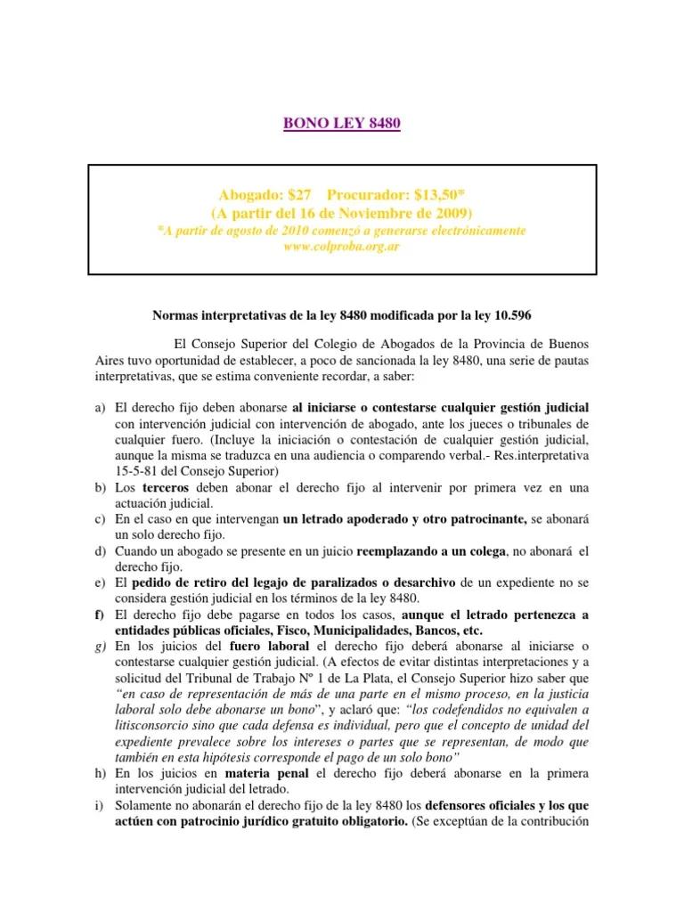 Bono Ley 23187: Una mirada a la obligatoriedad para los abogados en la Capital Federal - Quién debe pagar el bono ley 8480 bono ley 23187 - Quién debe pagar el bono ley 8480