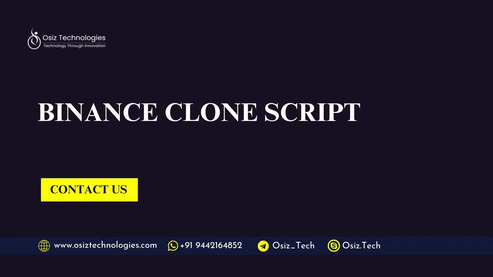 bitcoin clone script - What is the Binance clone Script