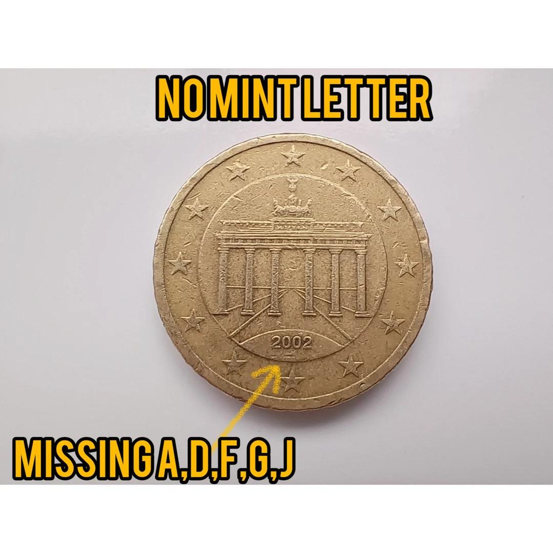 50 euro cent 2002 germany - What is the material of 50 euro cent 2002